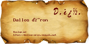 Dallos Áron névjegykártya